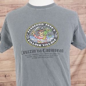 PLUNDERIN' PETE'S PILLAGE VILLAGE CRUIZIN' DA CARIBBEAN PIRATE TSHIRT SZ M